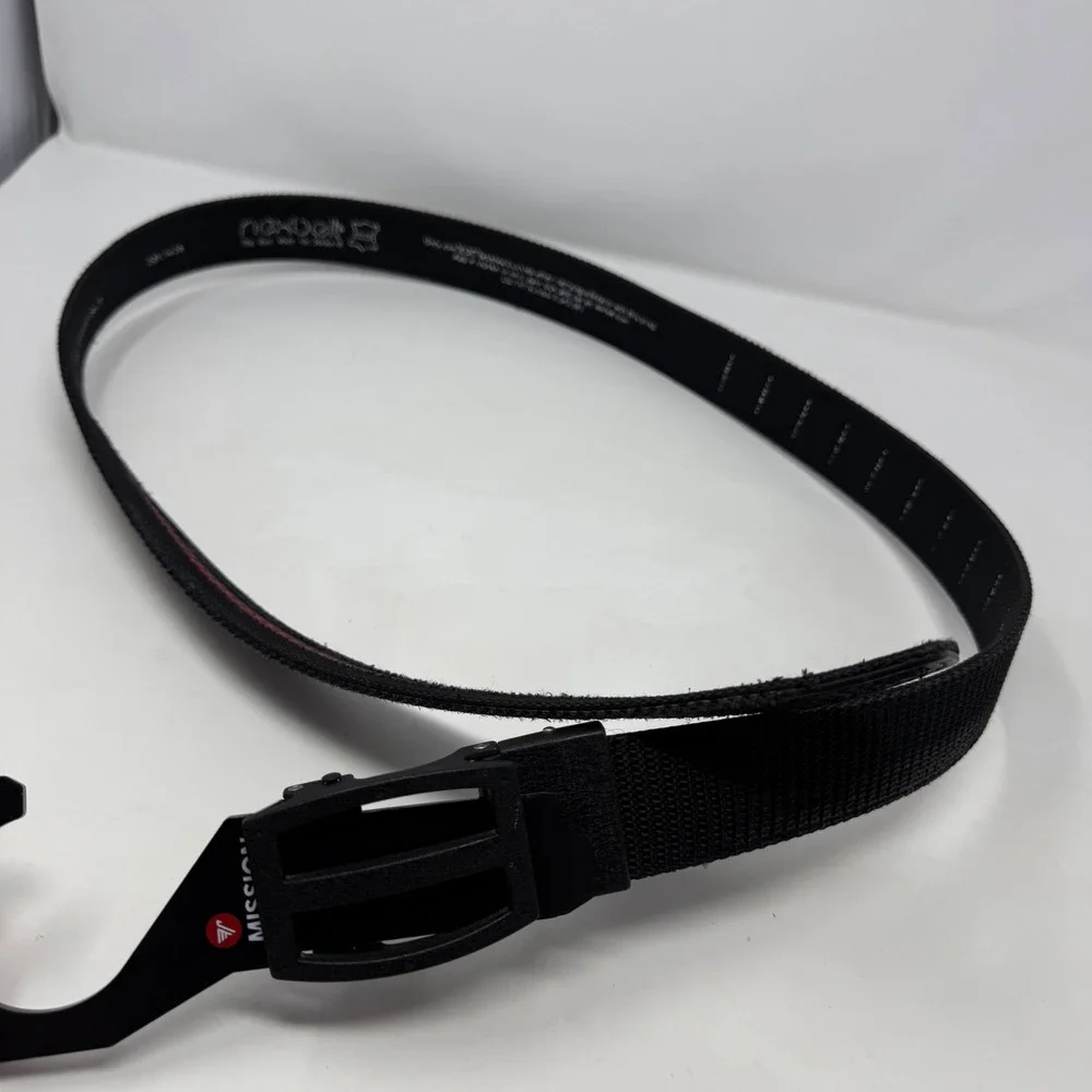 Nexbelt EDC Ratchet Belt Mens Black Nylon Web Mission Buckle Adjustable Tactical